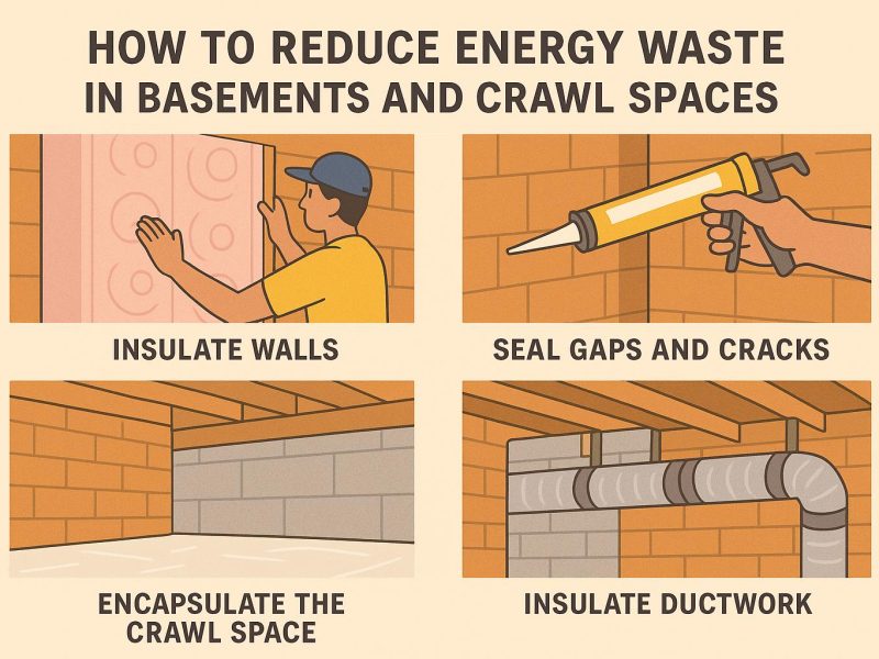 How to reduce energy waste in basements and crawl spaces.