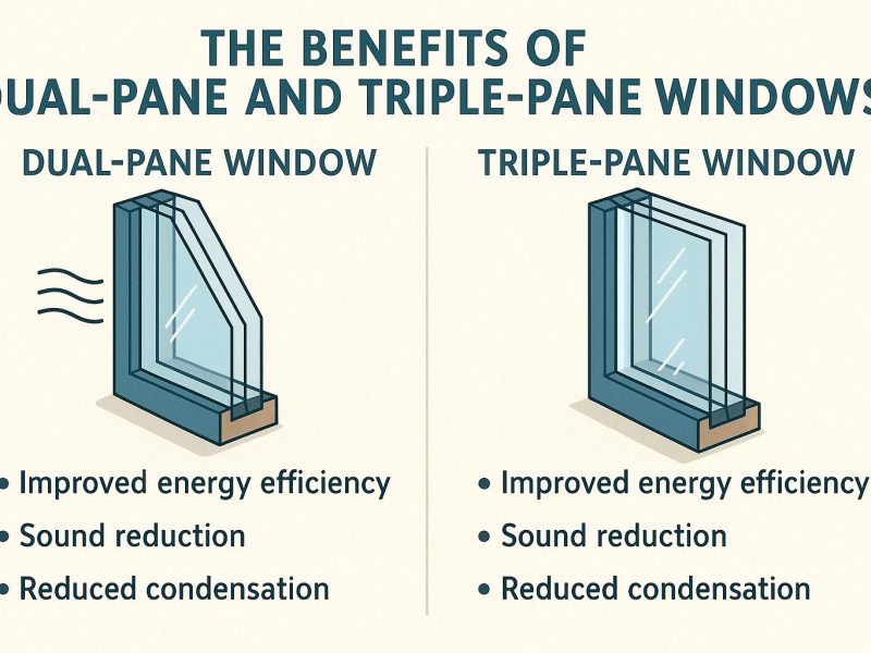 The benefits of dual-pane and triple-pane windows.