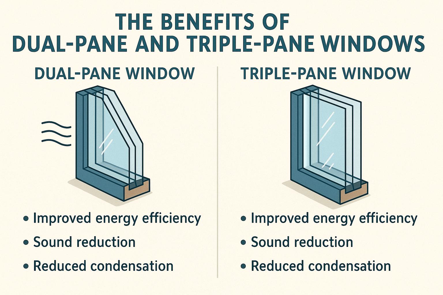 The benefits of dual-pane and triple-pane windows.
