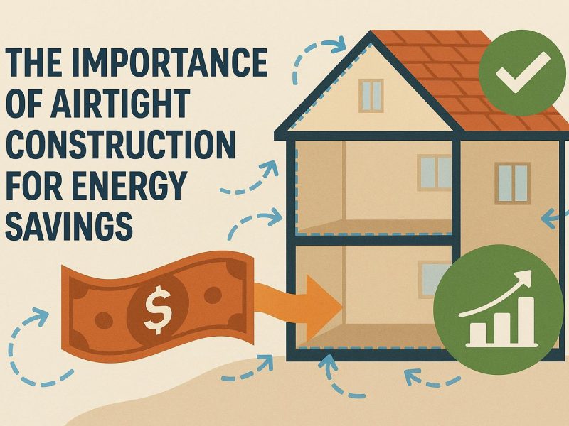 The importance of airtight construction for energy savings.
