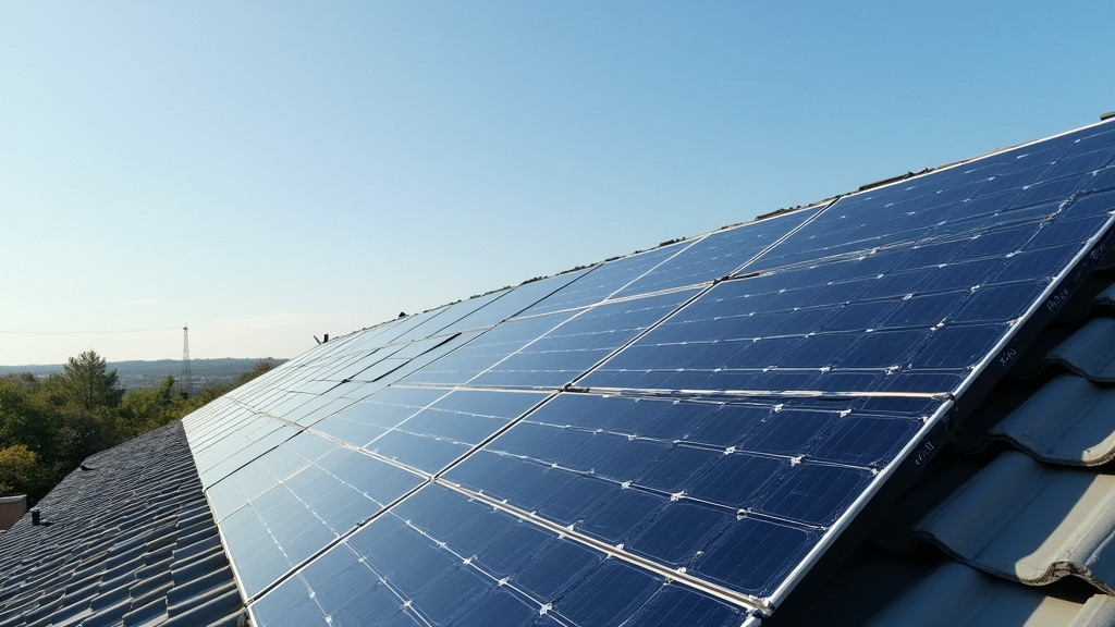 Solar panels on roof.